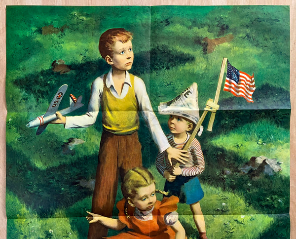 1942 Don’t Let That Shadow Touch Them War Bonds Full Size Beall Smith WW2