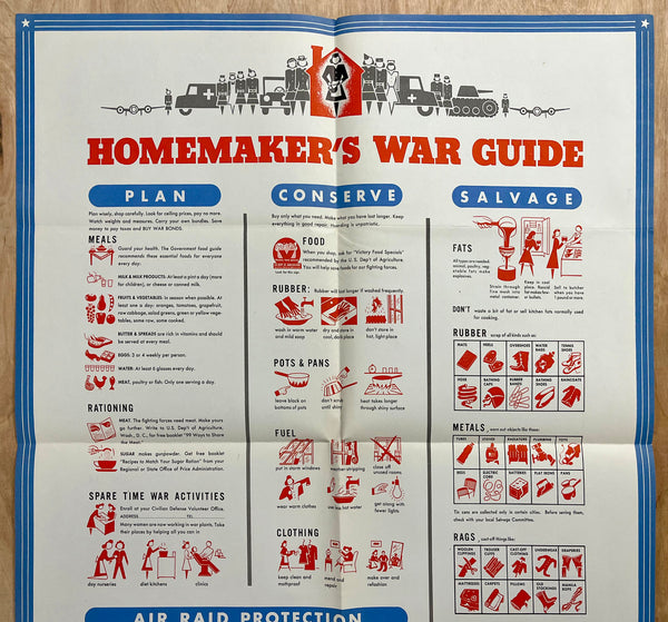 1942 Women Homemaker’s War Guide Plan Conserve Salvage WWII