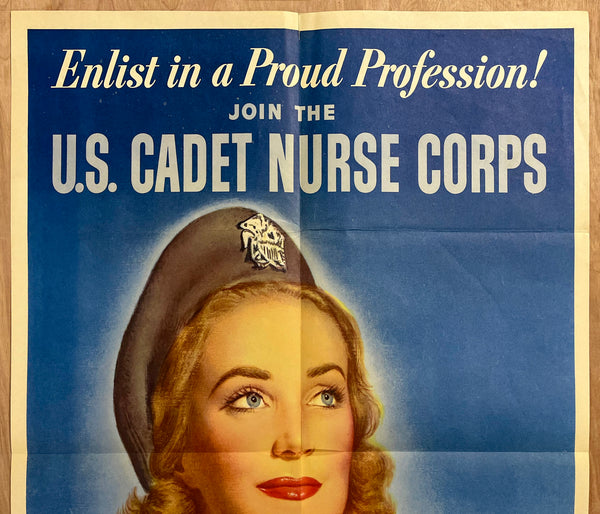 1944 Enlist Proud Profession Cadet Nurse Corps Edmundson WWII Nursing