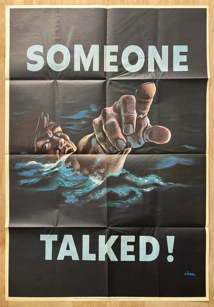 1942 Someone Talked! by Frederick Siebel Loose Lips Sink Ships WWII
