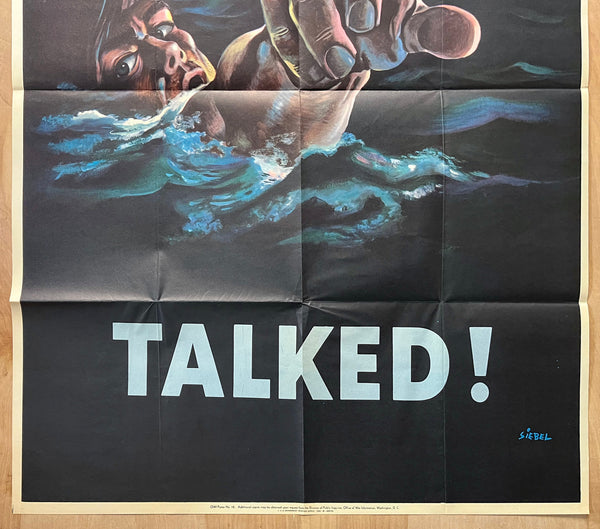 1942 Someone Talked! by Frederick Siebel Loose Lips Sink Ships WWII