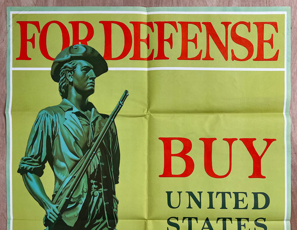 1941 For Defense Buy United States Savings Bonds and Stamps WWII