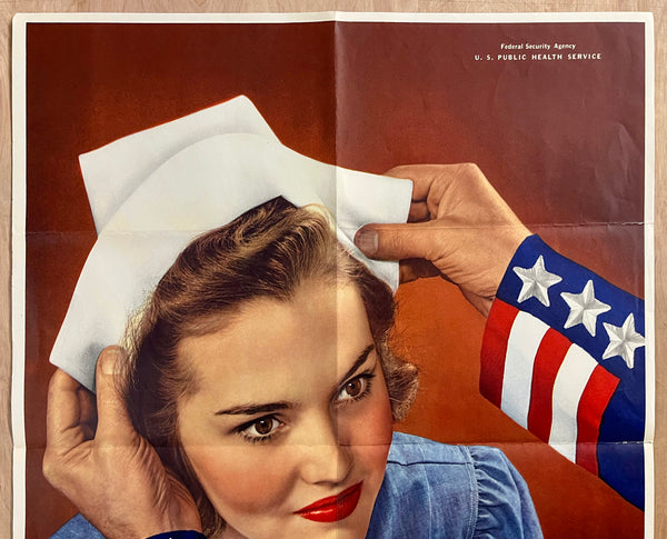 1942 Become A Nurse Your Country Needs You OWI Poster No. 22 WWII
