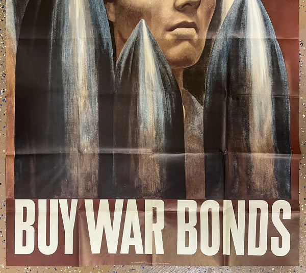 1942 Triumph Over Tyranny! Buy War Bonds Xavier Gonzalez WWII 60" x 40"