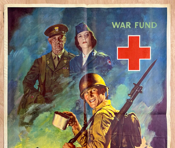 1943 Your Red Cross Is At His Side War Fund Schlaikjer WWII