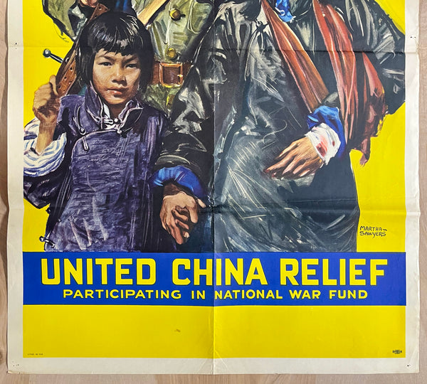 1942 China First To Fight! United China Relief Martha Sawyers WWII