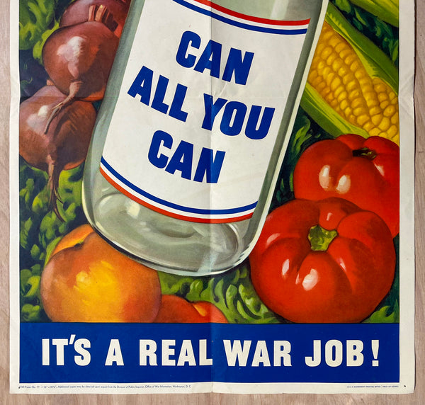 1943 Can All You Can It's A Real War Job OWI No. 77 Victory Garden WWII