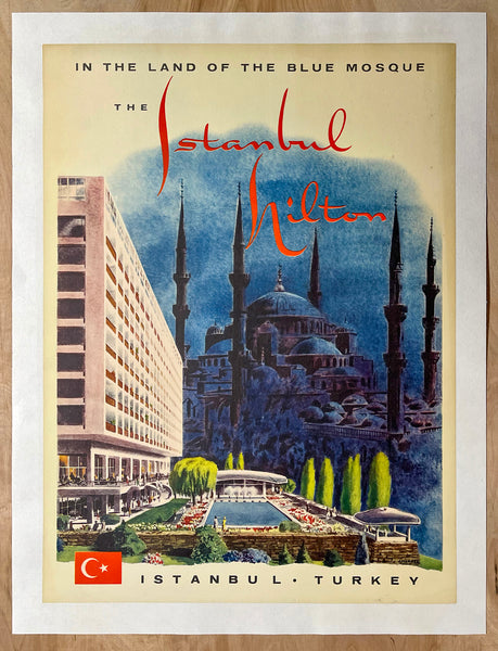 c.1955 Istanbul Hilton In the Land of the Blue Mosque Turkey