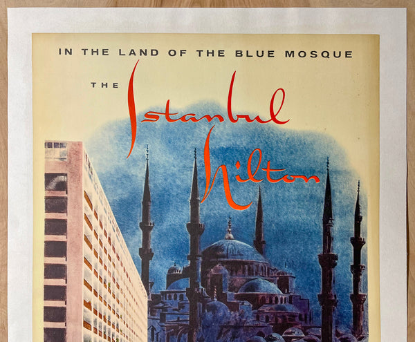 c.1955 Istanbul Hilton In the Land of the Blue Mosque Turkey