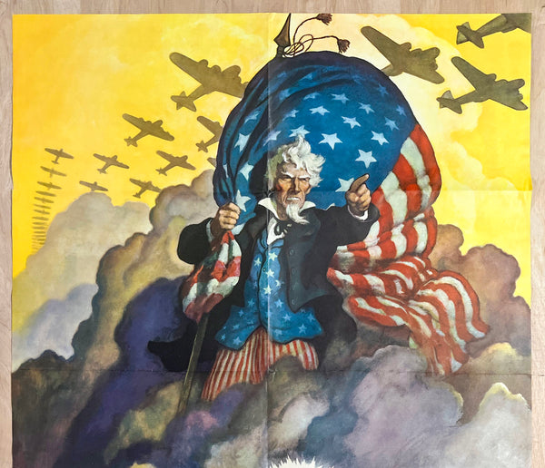 1942 Buy War Bonds by Newell Convers N.C. Wyeth Uncle Sam WWII