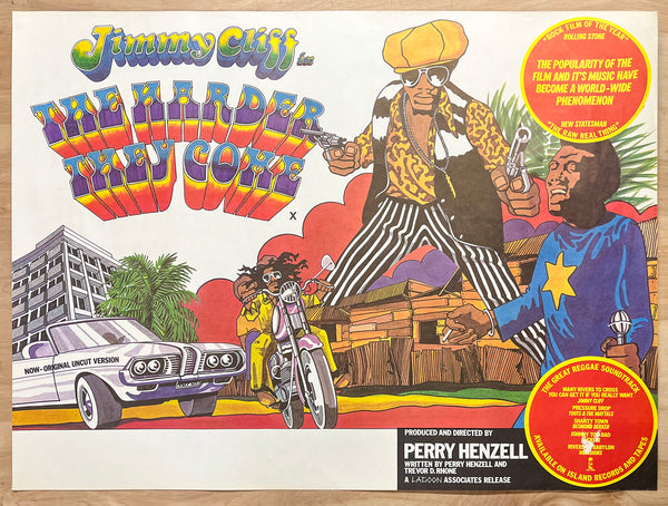 R-1977 The Harder They Come British Quad Movie Jimmy Cliff Reggae Original
