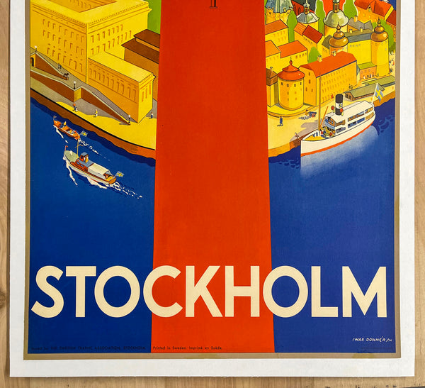 1936 Stockholm Sweden Iwar Donner City Hall Tower Art Deco
