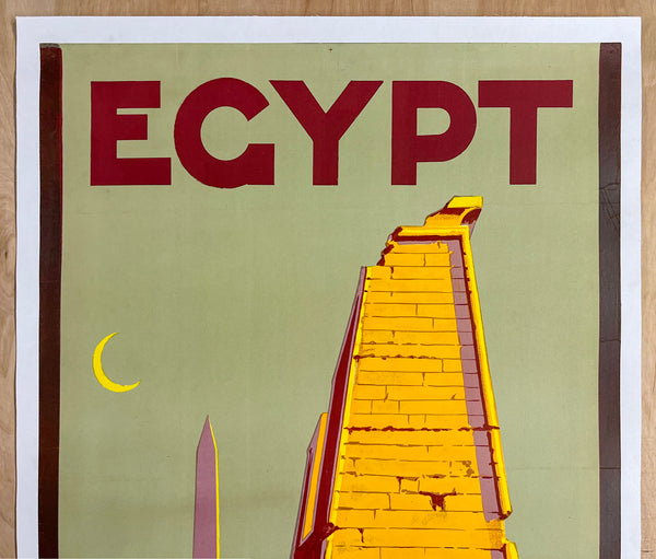 c.1930 Egypt Premier Winter Rendez-Vous Travel Roger Breval Karnak Temple