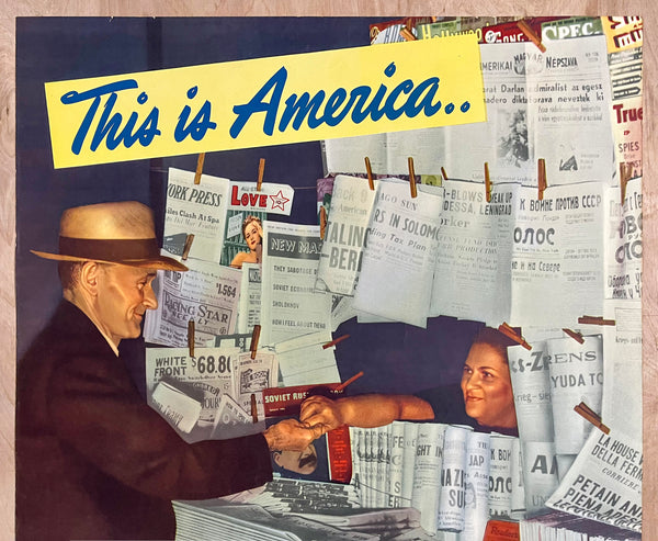 1942 This is America Freedom of Speech and the Press Sheldon Claire Co. WWII