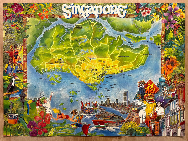 c.1980s Singapore Tourist Promotion Board Pictorial Map