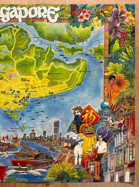 c.1980s Singapore Tourist Promotion Board Pictorial Map