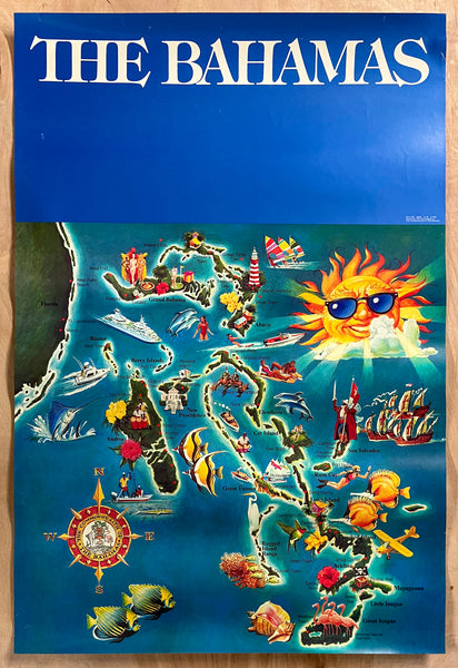 1990 The Commonwealth of Bahamas Pictorial Map