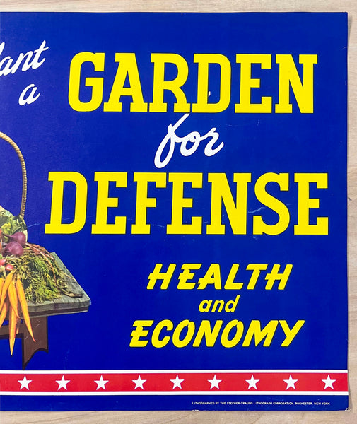 c.1942 Plant a Victory Garden For Defense Health Economy NGB WWII