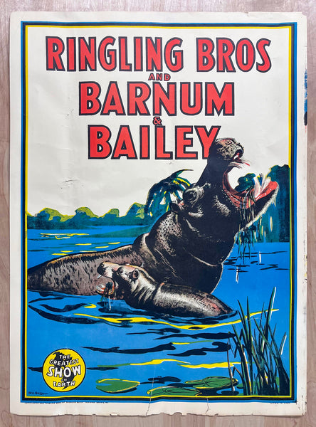 1945 Ringling Bros and Barnum & Bailey Circus Hippo Bill Bailey