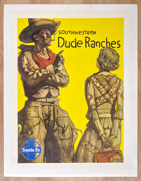 1949 Southwestern Dude Ranches Santa Fe Railroad Hernando Villa