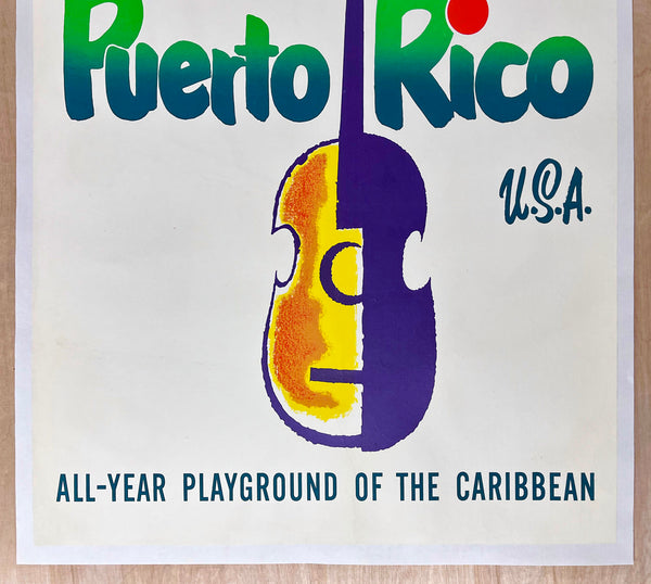 c.1950s Come to Puerto Rico USA All-Year Playground of the Caribbean