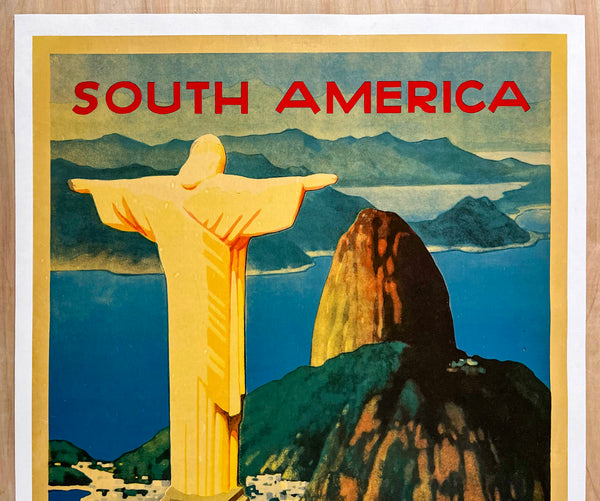 1939 South America Moore McCormack Lines Leslie Ragan Brazil RARE