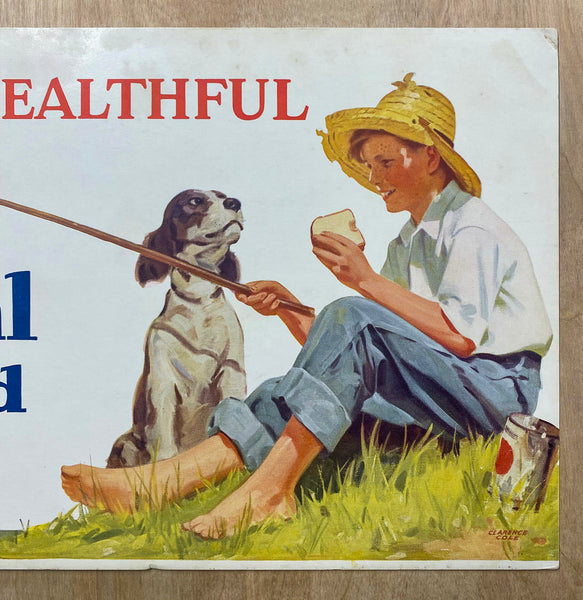 c.1936 Good Bread is Healthful Colonial is Good Bread Sign Clarence Cole