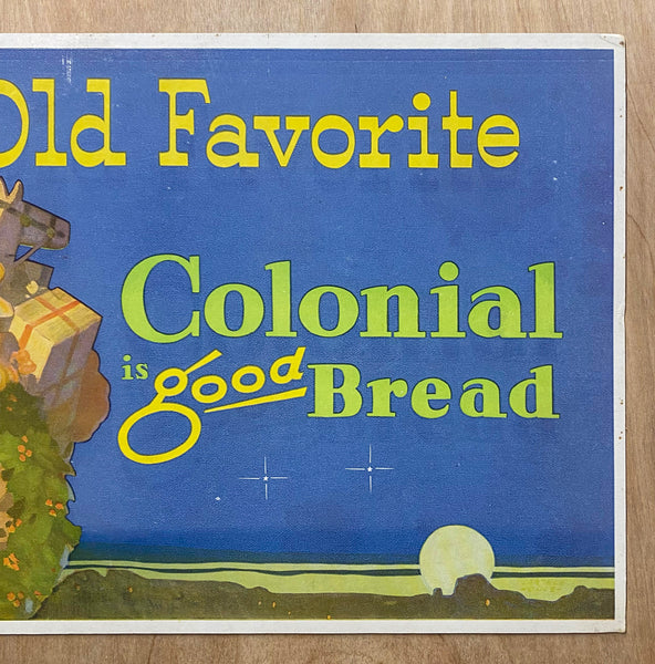 c.1936 An Old Favorite Colonial is Good Bread Sign Santa Claus Christmas