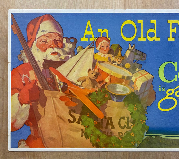 c.1936 An Old Favorite Colonial is Good Bread Sign Santa Claus Christmas