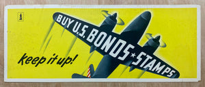 1942 Keep It Up! Buy U.S. Bonds Stamps Modern Style