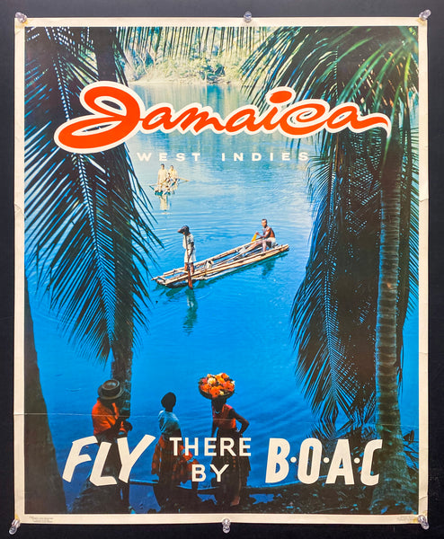 c.1959 Jamaica West Indies Fly There By BOAC Airline Travel Caribbean