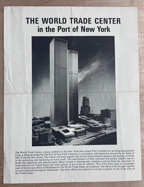 1964 World Trade Center Promotional Circular Earliest New York City WTC