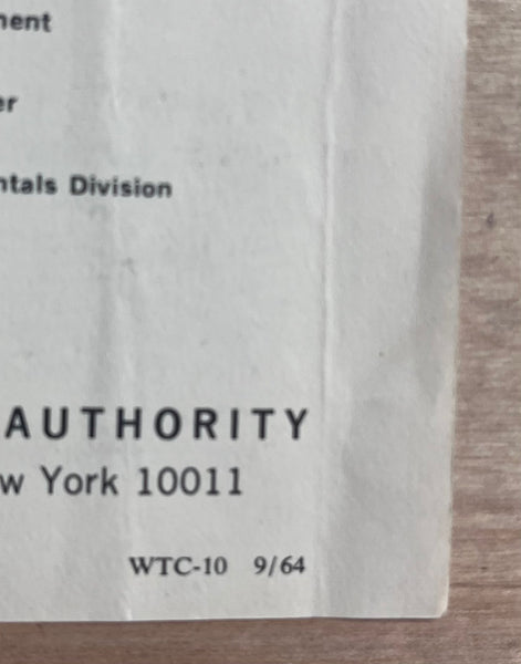 1964 World Trade Center Promotional Circular Earliest New York City WTC