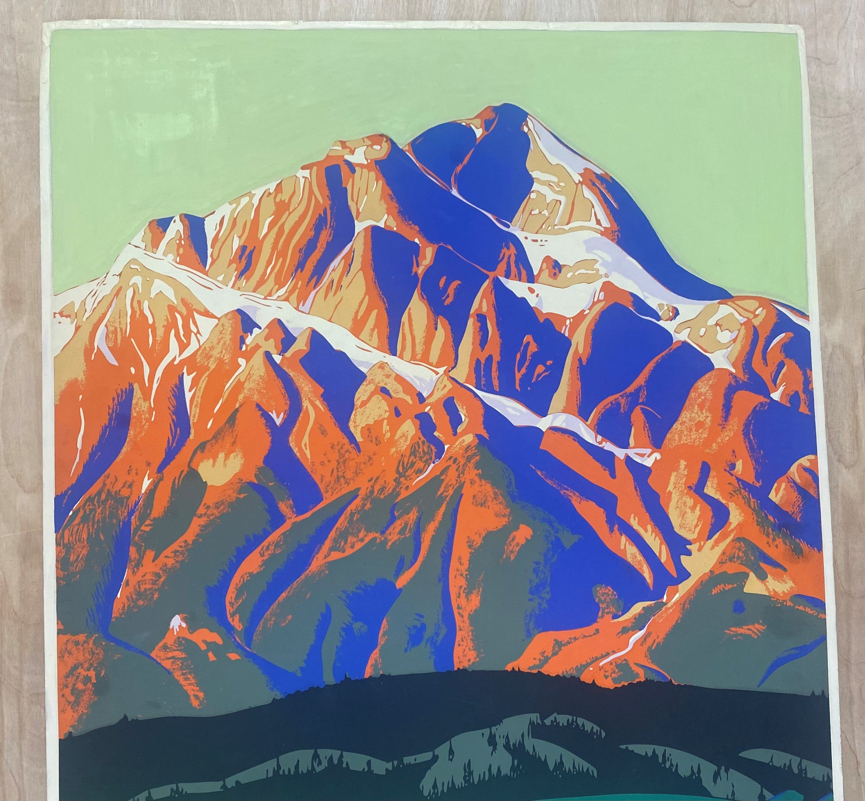 c.1930s Jasper National Park Canadian National Railways Poster