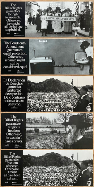 1991 American Bar Association Civil Liberties Rights Poster Group of 5 ABA