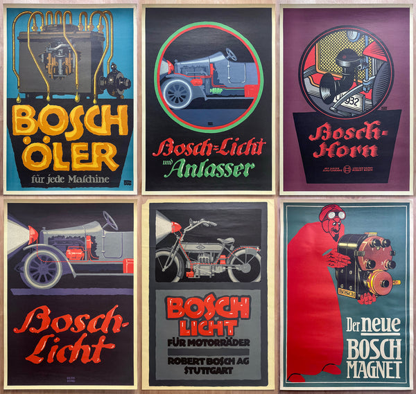 Bosch Advertising Poster Group by Lucian Bernhard Official Reissues