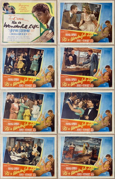 1946 It's a Wonderful Life Lobby Card Complete Set First Release Christmas