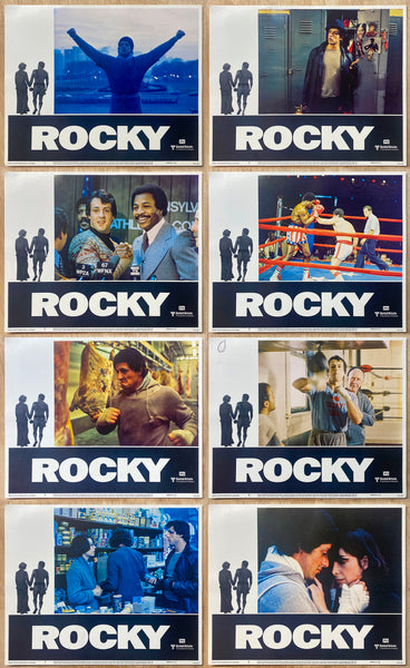 1976 ROCKY Complete Lobby Card Set of 8 Best Picture Sylvester Stallone