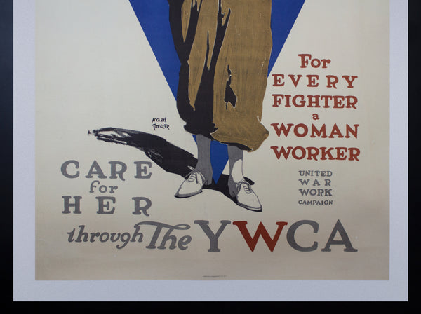 1919 For Every Fighter a Woman Worker by Adolph Treidler YMCA WWI