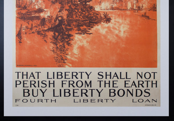 1918 That Liberty Shall Not Perish From The Earth Joseph Pennell Fourth Liberty Loan