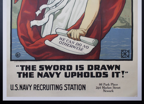 1917 The Sword Is Drawn The Navy Upholds It Kenyon Cox WWI Recruiting