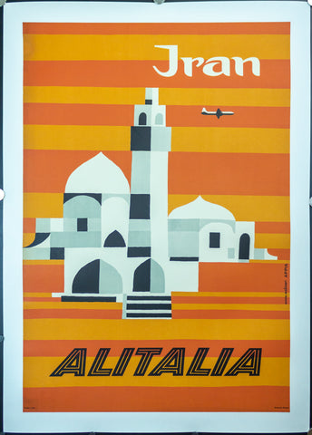 c.1954 Iran Alitalia by Ennio Molinari Mid-Century Modern