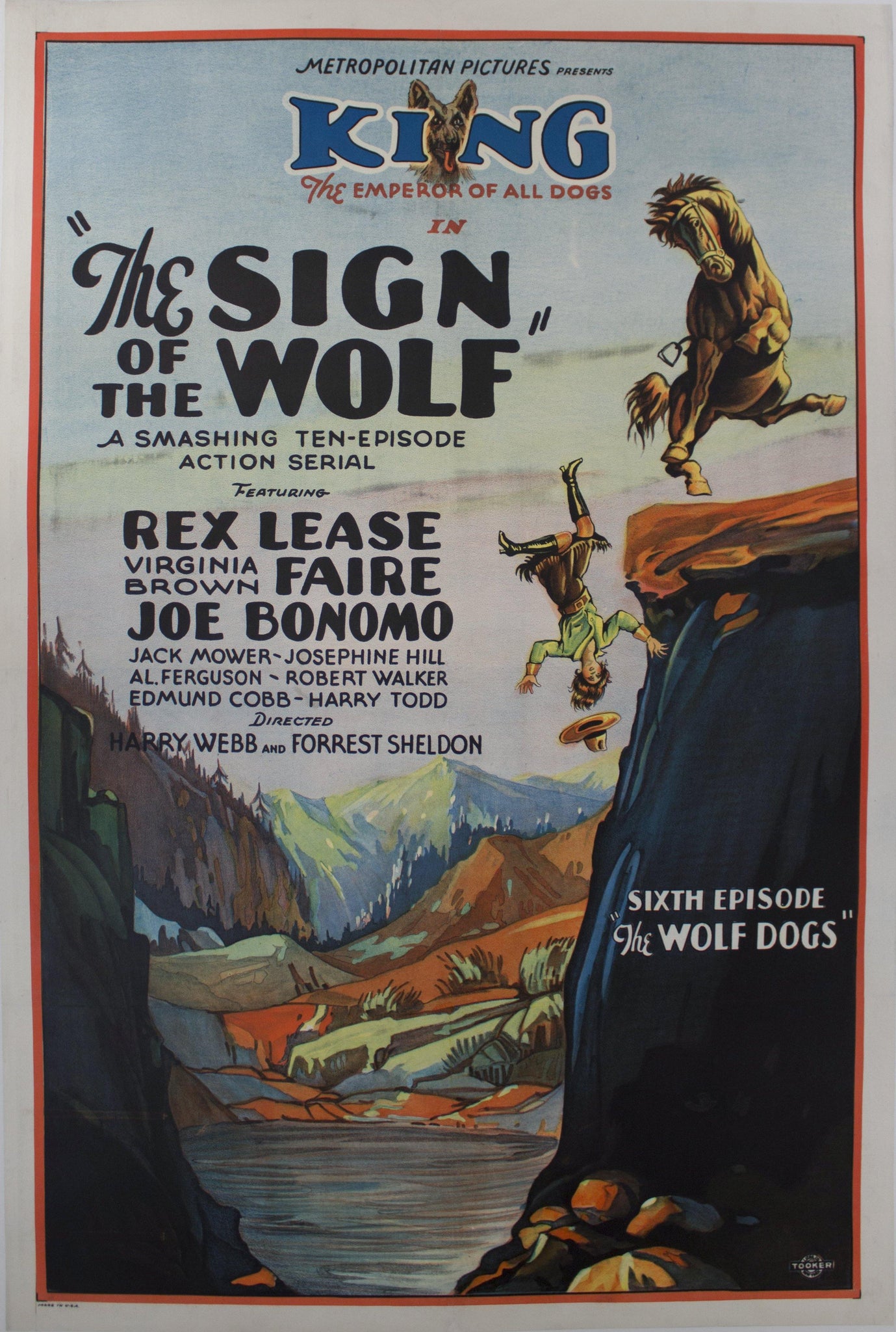 1931 The Sign of the Wolf - Sixth Episode "The Wolf Dogs" - Golden Age Posters