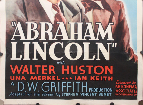 1937 Abraham Lincoln | Artcinema Associates - Golden Age Posters