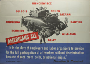 1942 Americans All War Manpower Commission - Golden Age Posters