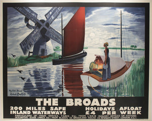 The Broads | 200 Miles Safe Inland Waterways - Golden Age Posters