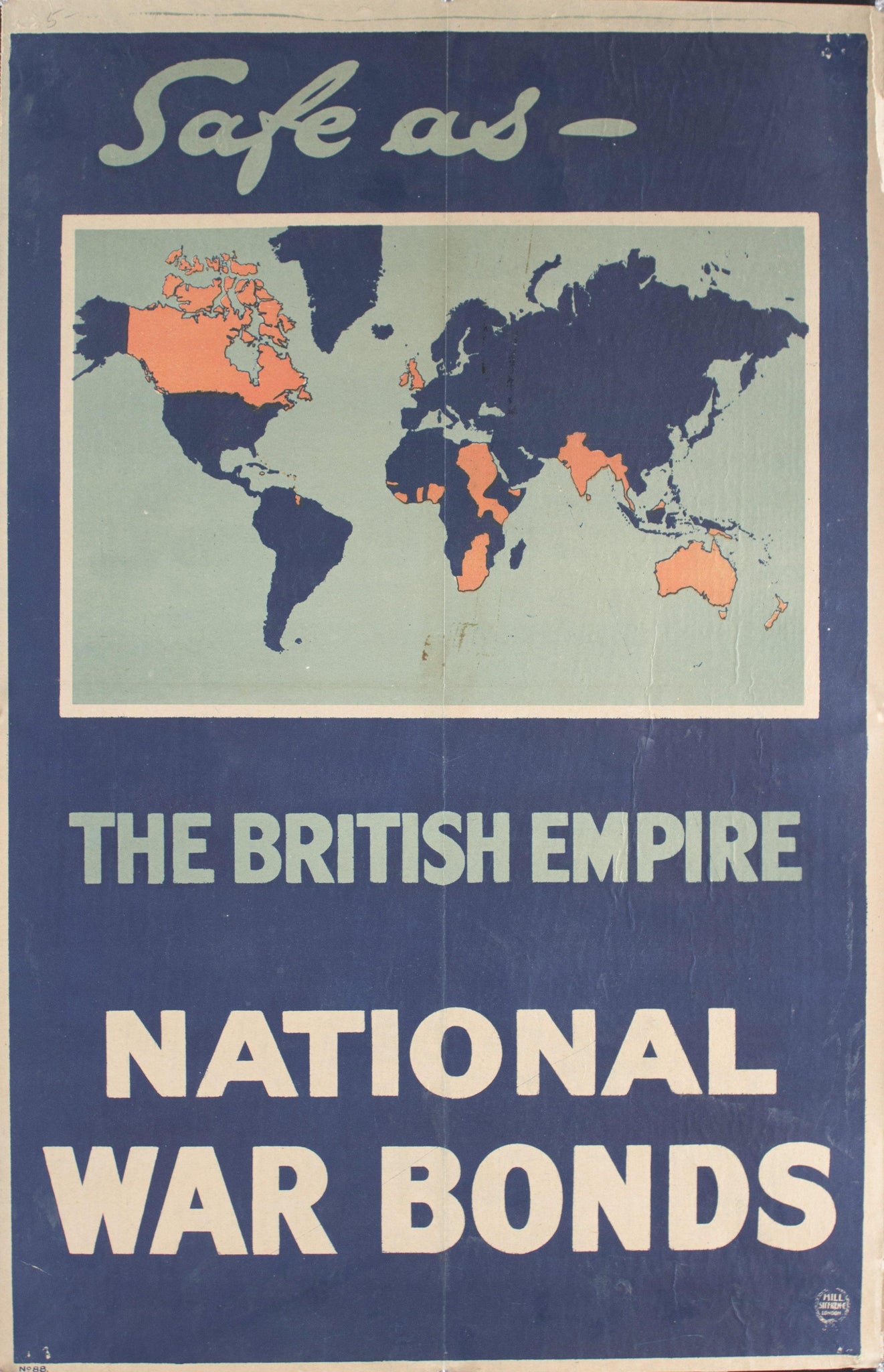 c. 1917 Safe As - The British Empire | National War Bonds - Golden Age Posters