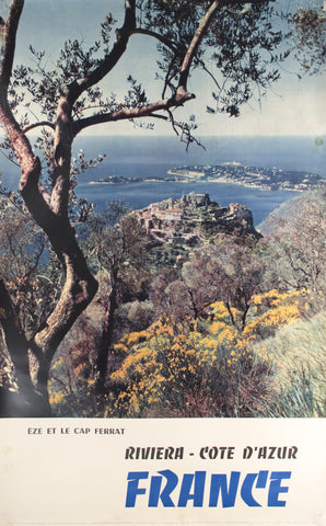 1959 Riviera - Cote D'Azur | France | Eze Et Le Cap Ferrat - Golden Age Posters