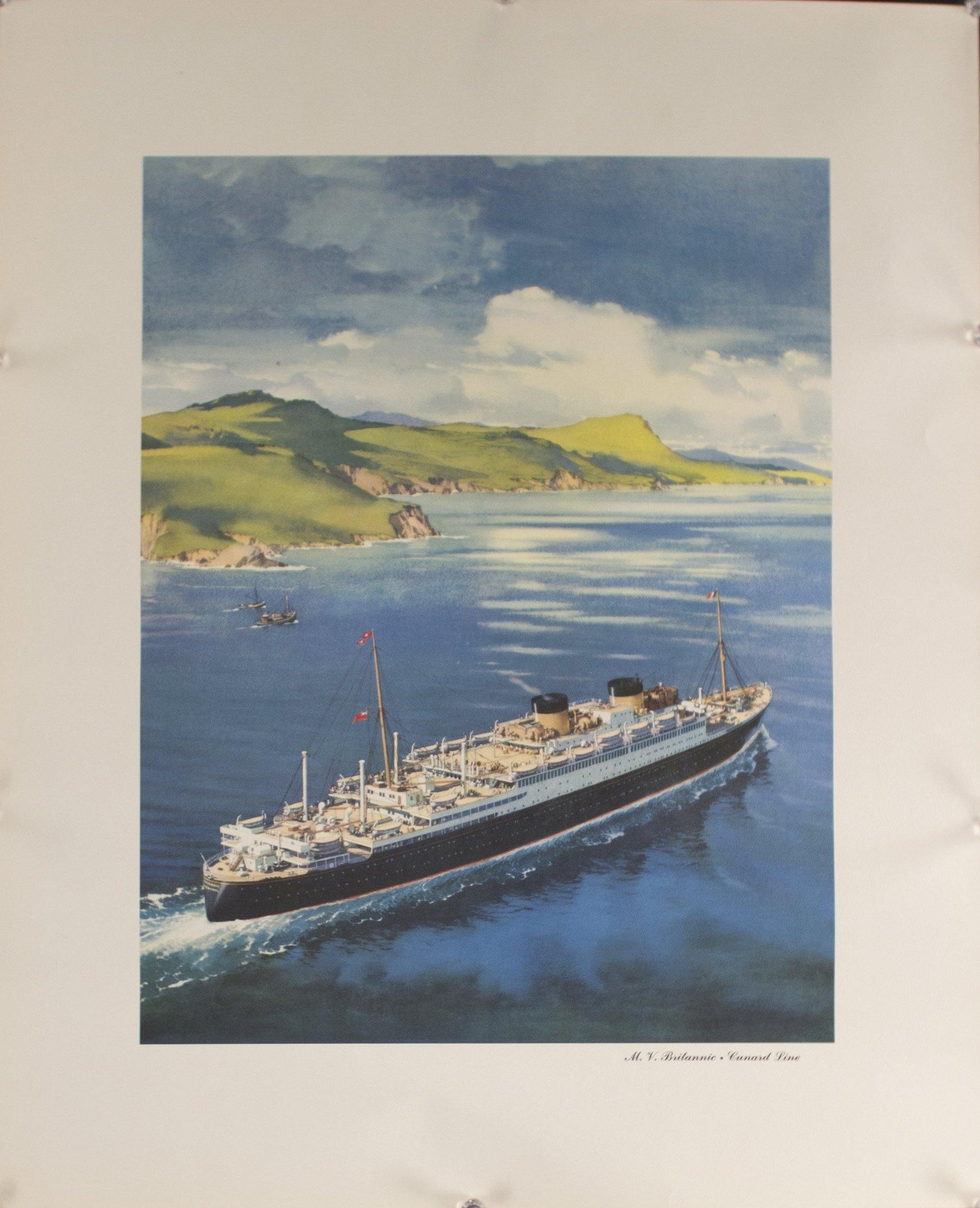 c. 1956 M.V. Britannic | Cunard Line - Golden Age Posters
