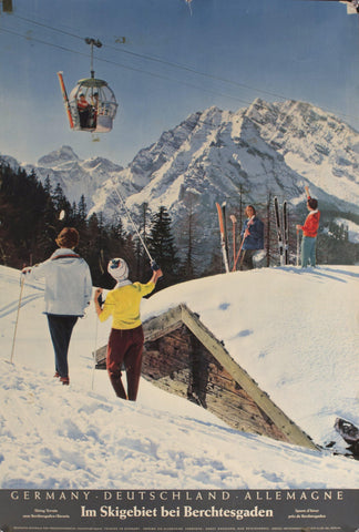 Germany | Deutschland | Allemagne | Im Skigebiet bei Berchtesgaden - Golden Age Posters